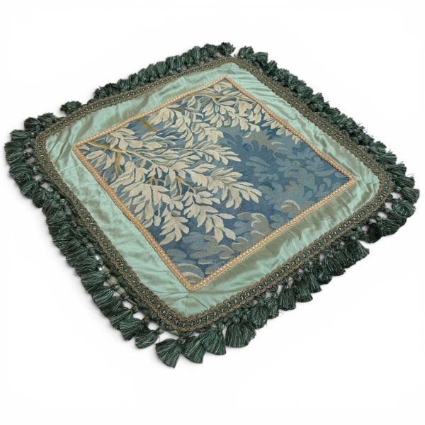 IMG_7211-Photoroom-600w Antique Silk Tapestry Cushion Cover – Blue & Ivory Floral 23x23