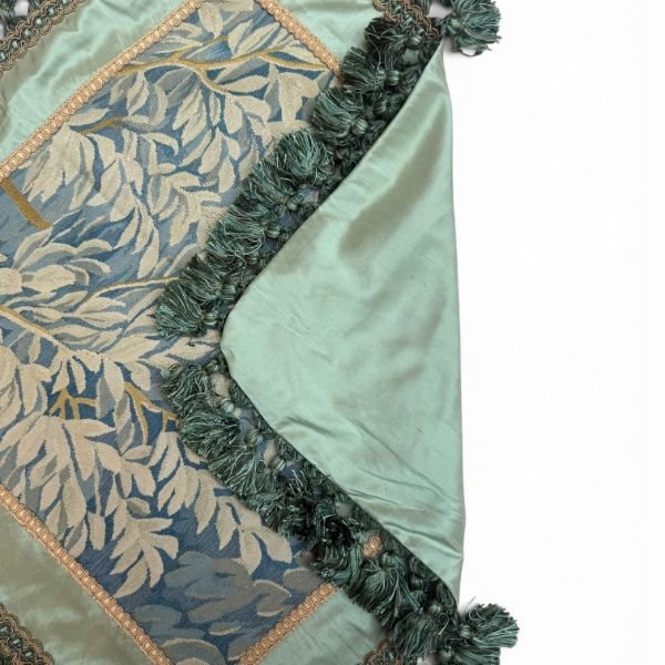 IMG_7212-Photoroom-600w Antique Silk Tapestry Cushion Cover – Blue & Ivory Floral 23x23