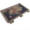 Vintage Chinese Aubusson-Style Floral Tapestry 2x3 – Wool on Cotton