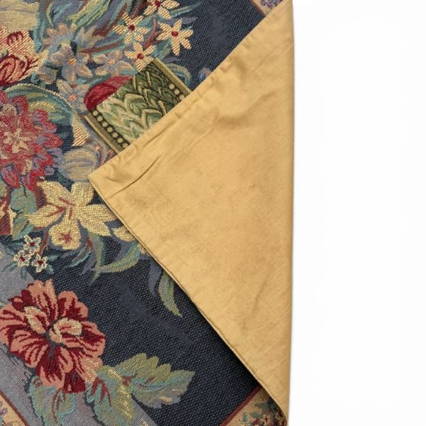 Vintage Chinese Aubusson-Style Floral Tapestry 2x3 – Wool on Cotton