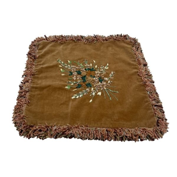 IMG_7252-Photoroom-600w Vintage Embroidered Velvet Cushion Cover – Floral Bouquet, 16x16