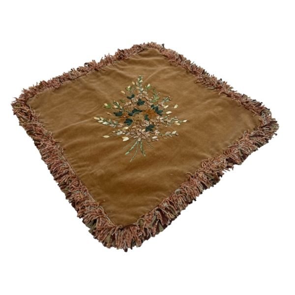 IMG_7254-Photoroom-600w Vintage Embroidered Velvet Cushion Cover – Floral Bouquet, 16x16