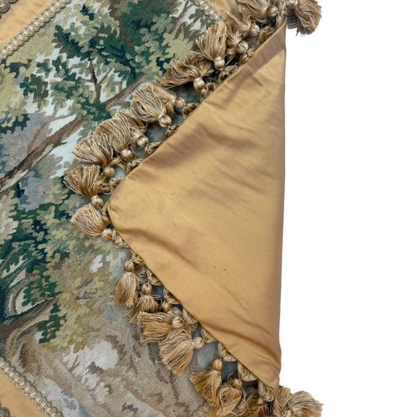 French Silk Aubusson Landscape Cushion Cover | 20" x 20"