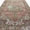 Vintage Faded Heriz Rug | Muted Red | 9x12