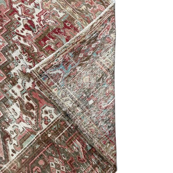 Vintage Faded Heriz Rug | Muted Red | 9x12