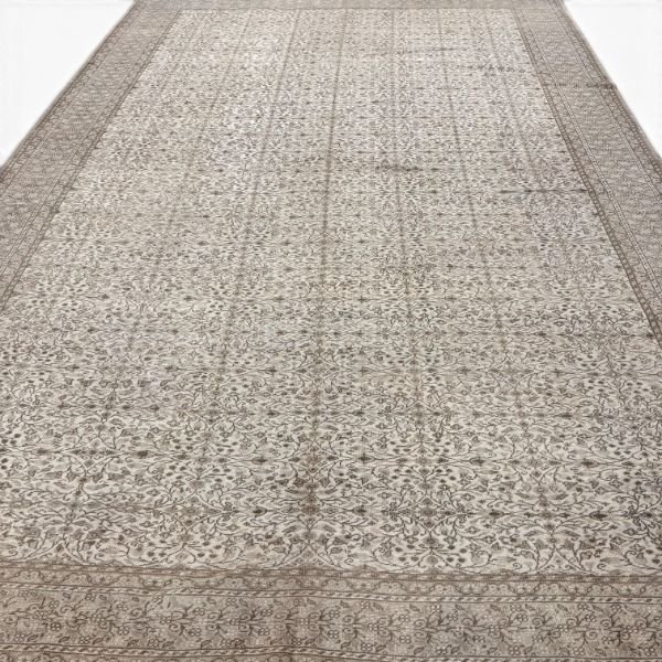 Antique Sivas Turkish Rug | Ivory  Allover Design | 9x12