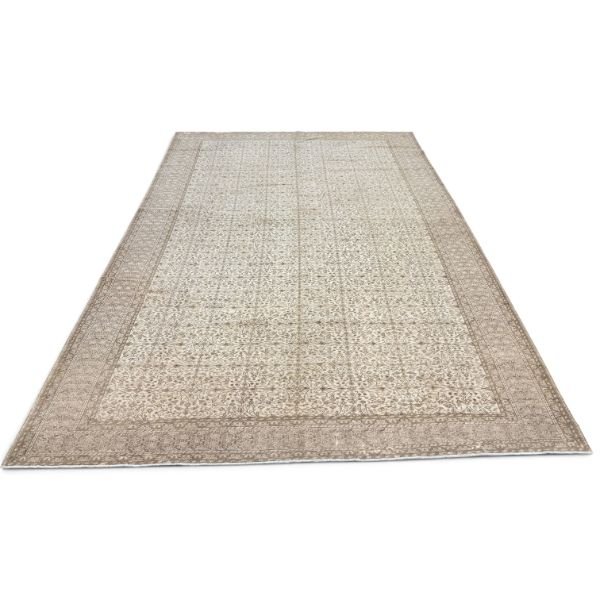 Antique Sivas Turkish Rug | Ivory  Allover Design | 9x12