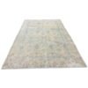 Antique Tabriz Rug  | Faded Ivory With Delicate Blue Floral Motifs | 7x10