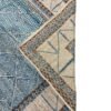 New Oushak Rug – Organic Wool, Natural Dyes & Abstract Blue and Ivory Design
