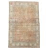 Antique Joshegan Rug – Muted Red with Intricate Ivory & Beige Floral Motifs