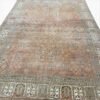 Antique Joshegan Rug – Muted Red with Intricate Ivory & Beige Floral Motifs
