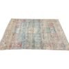Antique Botanical Rug | Blue and Red Floral Motifs | 4x7