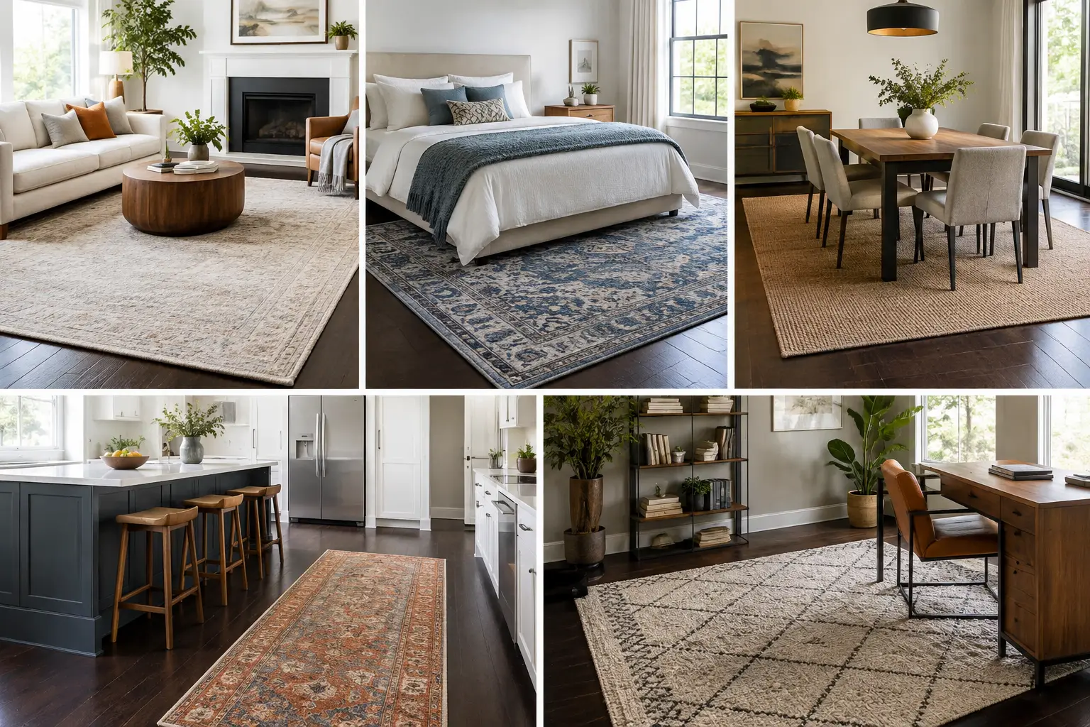 How to Choose Rugs for Dark Floors in Every Room